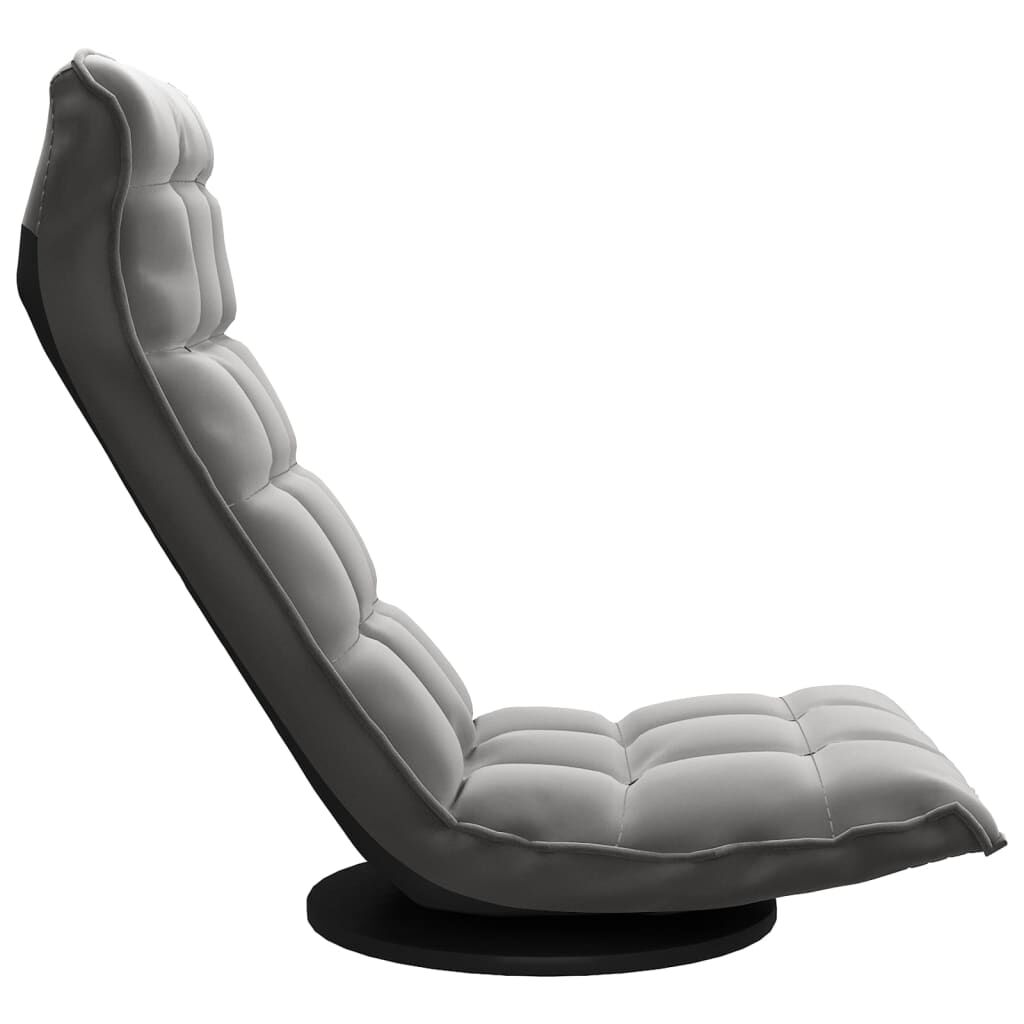 vidaXL Swivel Floor Chair Dark Grey Velvet