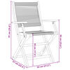vidaXL Garden Chairs 2 pcs Grey Solid Wood Acacia and Polypropylene