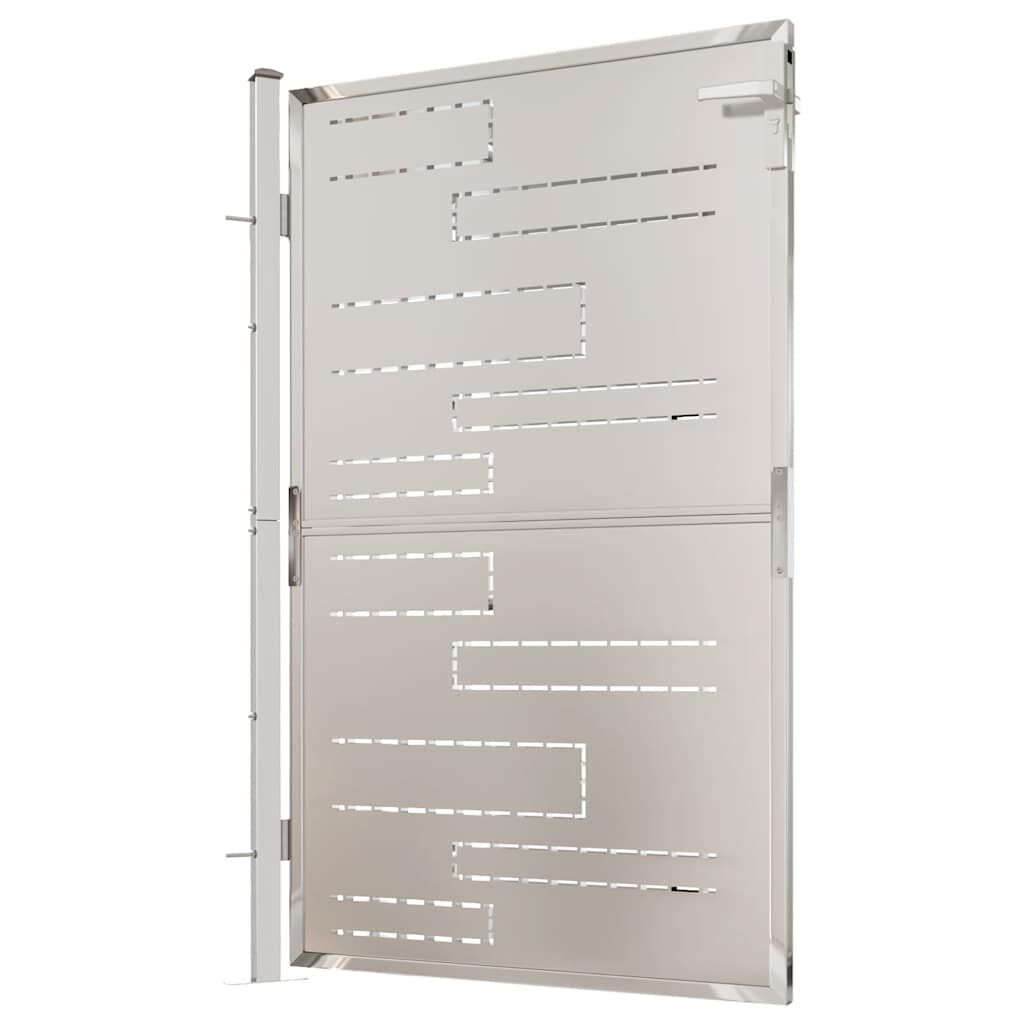 vidaXL Garden Gate 100x150 cm Stainless Steel