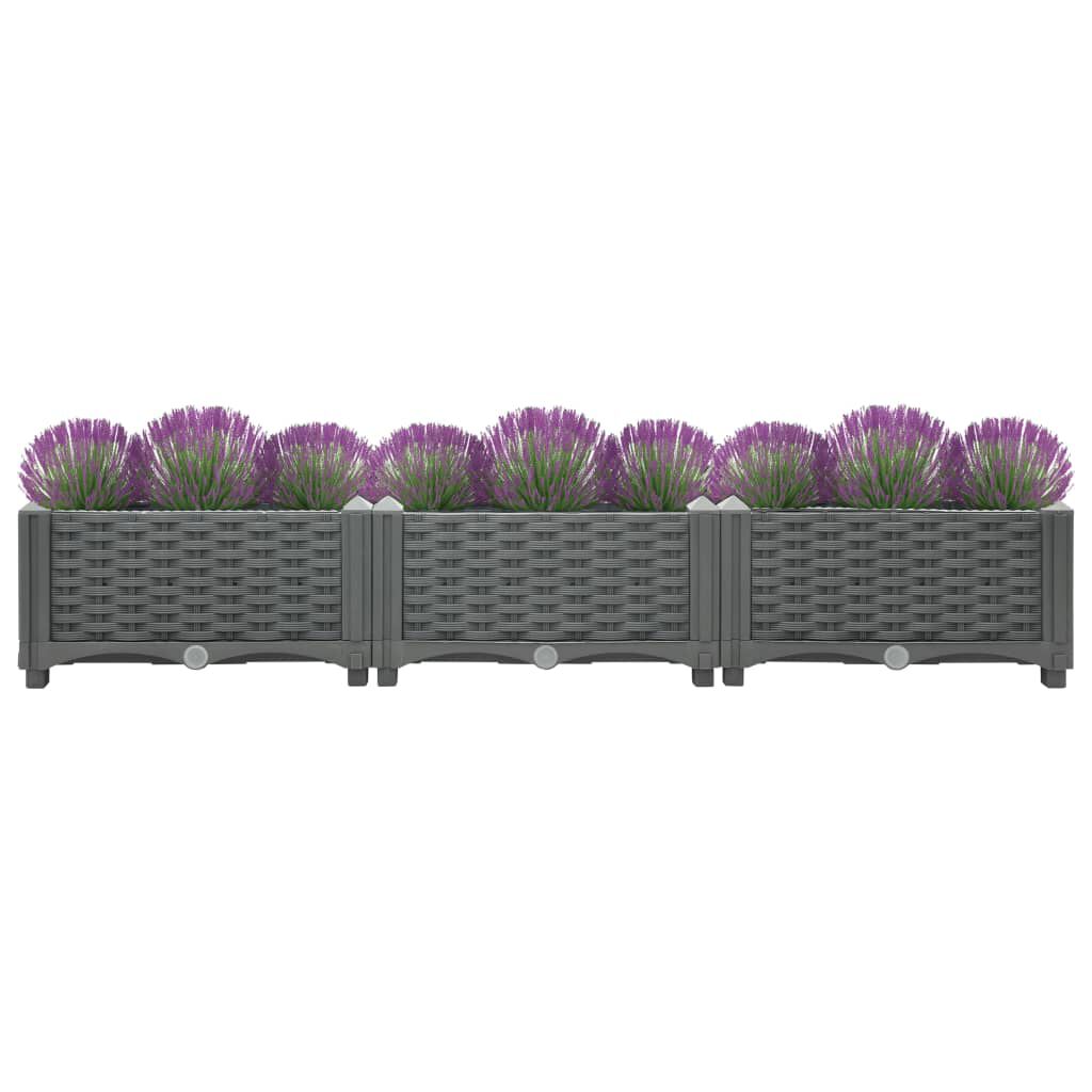 vidaXL Raised Bed 120x40x23 cm Polypropylene