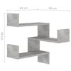 vidaXL Wall Corner Shelf Concrete Grey 40x40x50 cm Engineered Wood
