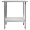 vidaXL Kitchen Work Table 80x60x85 cm Stainless Steel