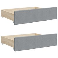 vidaXL Bed Drawers 2 pcs Light Grey Engineered Wood and Fabric