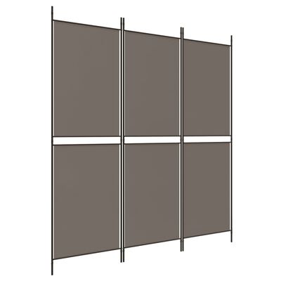 vidaXL 3-Panel Room Divider Anthracite 150x220 cm Fabric, anthracite vidaXL 3-Panel Room Divider Anthracite 150x220 cm Fabric