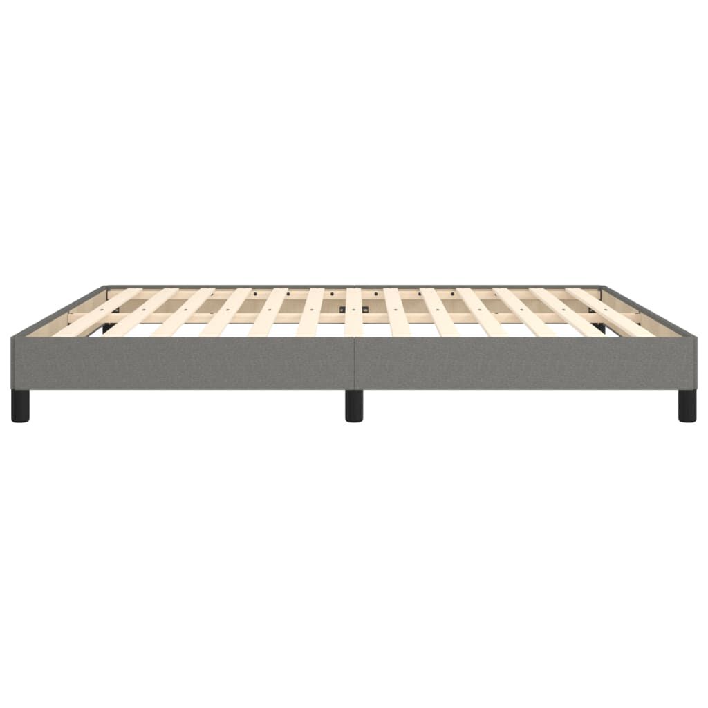 vidaXL Bed Frame without Mattress Dark Grey 183x203 cm King Fabric