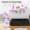vidaXL Sink 45x30x12 cm Marble High Gloss Black