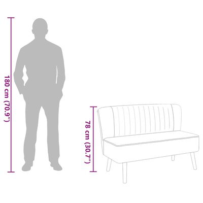 vidaXL Sofa Fabric 117x55.5x77 cm Dark Grey, dark grey vidaXL Sofa Fabric 117x55.5x77 cm Dark Grey