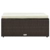 vidaXL 5 Piece Garden Lounge Set with Cushions Poly Rattan Brown