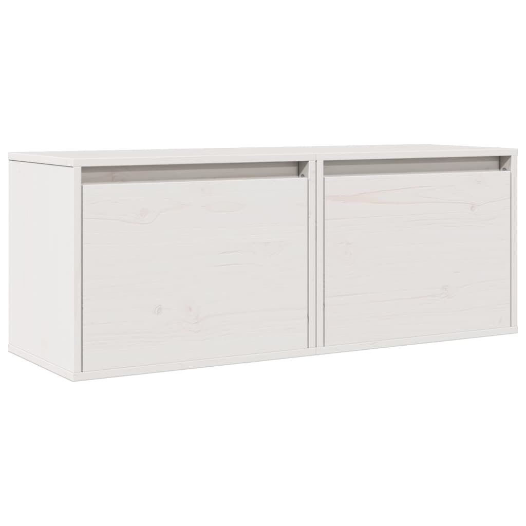 vidaXL Wall Cabinets 2 pcs White 45x30x35 cm Solid Pinewood