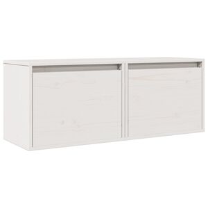 vidaXL Wall Cabinets 2 pcs White 45x30x35 cm Solid Pinewood