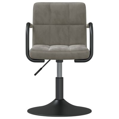 vidaXL Swivel Dining Chairs 4 pcs Light Grey Velvet, light grey vidaXL Swivel Dining Chairs 4 pcs Light Grey Velvet