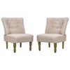 vidaXL French Chairs 2 pcs Cream Fabric