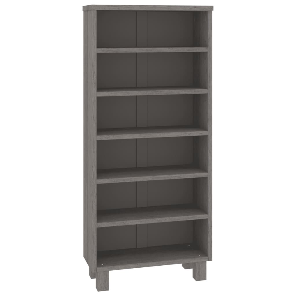 vidaXL CD Cabinet HAMAR Light Grey 45x18x100 cm Solid Wood Pine