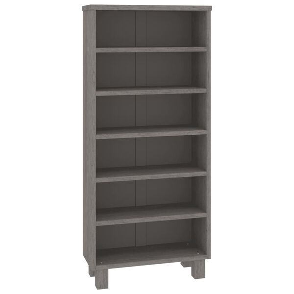 vidaXL CD Cabinet HAMAR Light Grey 45x18x100 cm Solid Wood Pine