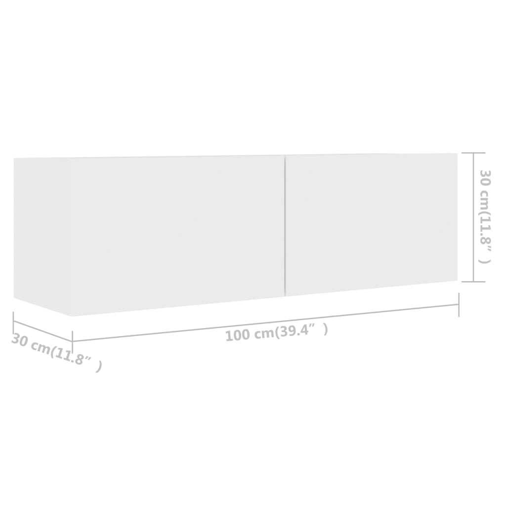 vidaXL TV Cabinets 4 pcs White 100x30x30 cm Engineered Wood