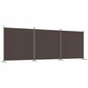 vidaXL 3-Panel Room Divider Brown 525x180 cm Fabric
