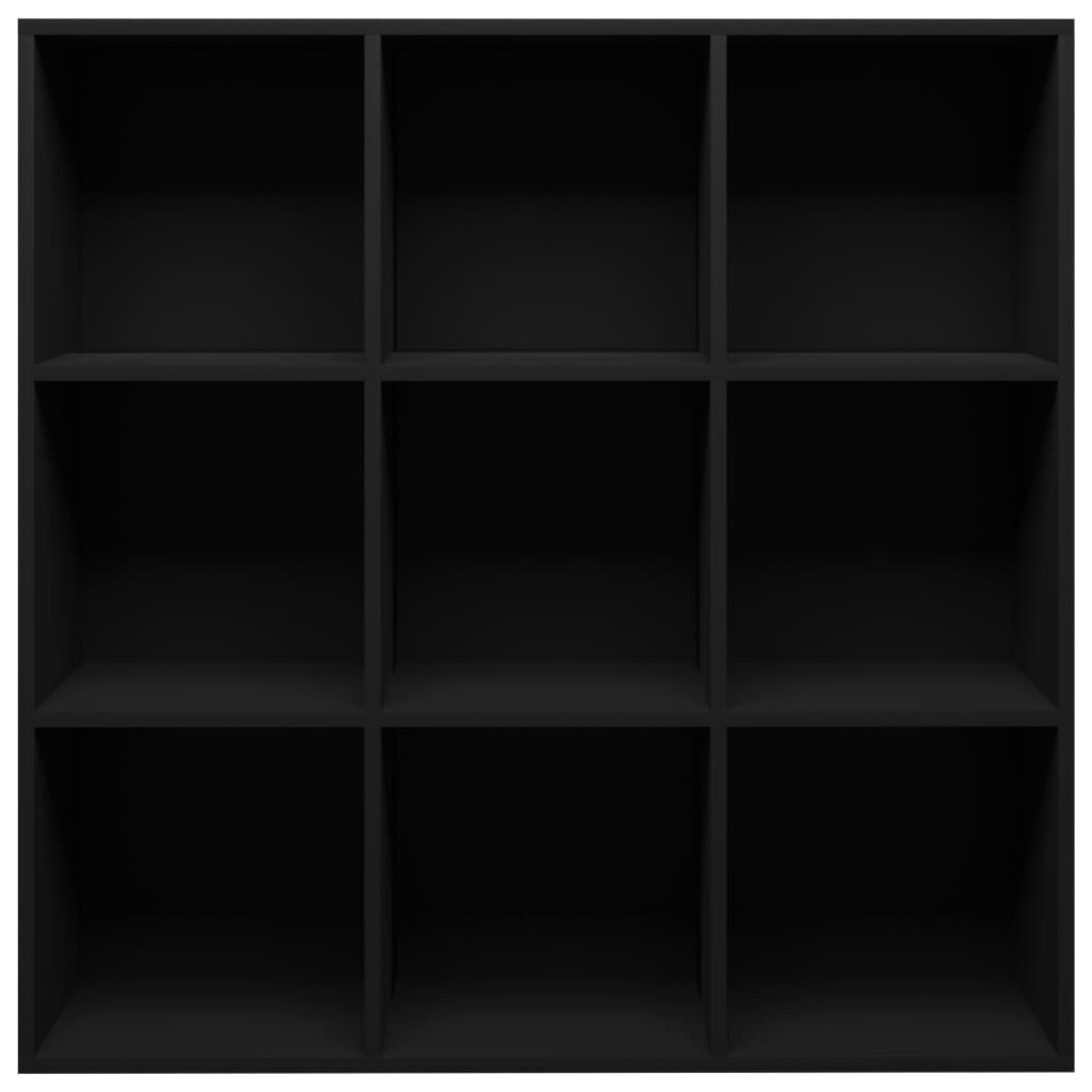 vidaXL Book Cabinet Black 98x29x97.5 cm Engineered Wood