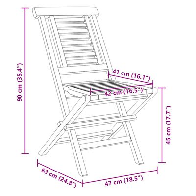 vidaXL Folding Garden Chairs 2 pcs 47x63x90 cm Solid Wood Teak,  vidaXL Folding Garden Chairs 2 pcs 47x63x90 cm Solid Wood Teak