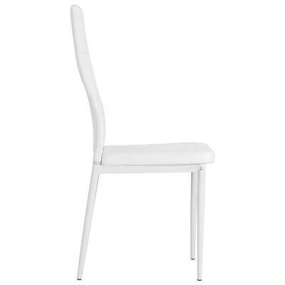 vidaXL Dining Chairs 6 pcs White Faux Leather