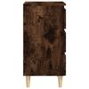 vidaXL Bed Cabinets with Solid Wood Legs 2 pcs Smoked Oak 40x35x69 cm