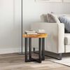 vidaXL Coffee Table 40x45 cm Solid Teak Wood and Polyresin