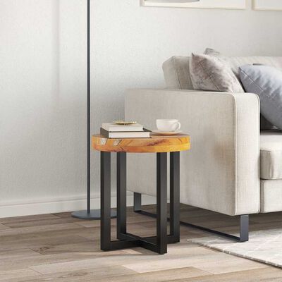 vidaXL Coffee Table 40x45 cm Solid Teak Wood and Polyresin,  vidaXL Coffee Table 40x45 cm Solid Teak Wood and Polyresin