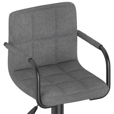 vidaXL Bar Stools 2 pcs Light Grey Fabric