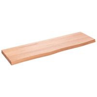 vidaXL Wall Shelf Light Brown 100x30x(2-4) cm Treated Solid Wood Oak, light brown vidaXL Wall Shelf Light Brown 100x30x(2-4) cm Treated Solid Wood Oak