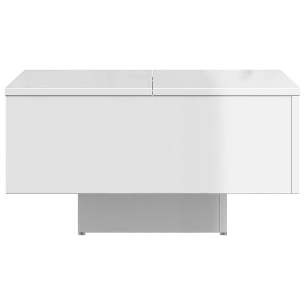 vidaXL Coffee Table High Gloss White 60x60x31.5 cm Engineered Wood
