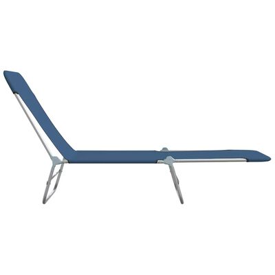 vidaXL Folding Sun Loungers 2 pcs Steel and Fabric Blue, dark blue vidaXL Folding Sun Loungers 2 pcs Steel and Fabric Blue