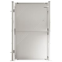 vidaXL Garden Gate 100x145 cm Stainless Steel