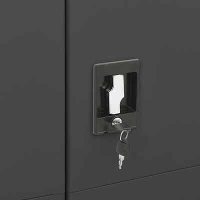 vidaXL Locker Cabinet Anthracite 90x40x180 cm Steel, anthracite vidaXL Locker Cabinet Anthracite 90x40x180 cm Steel