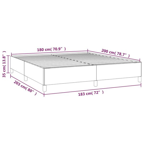 vidaXL Bed Frame without Mattress Light Grey 180x200 cm Super King Velvet