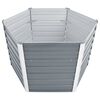 vidaXL Garden Raised Bed Galvanised Steel 129x129x77 cm Grey