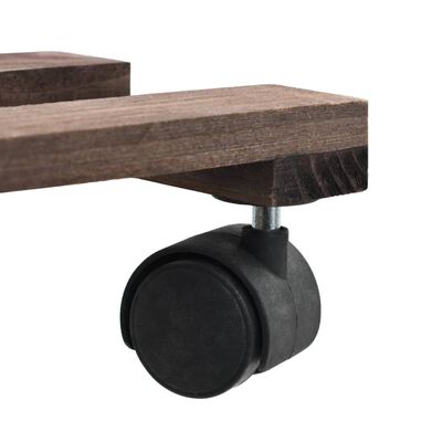 vidaXL Plant Rollers 4 pcs Cedar Wood 25x25 cm,  vidaXL Plant Rollers 4 pcs Cedar Wood 25x25 cm