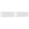 vidaXL 4 Piece TV Cabinet Set White Engineered Wood