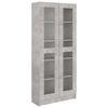 vidaXL Vitrine Cabinet Concrete Grey 82,5x30,5x185 cm Engineered Wood