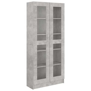 vidaXL Vitrine Cabinet Concrete Grey 82,5x30,5x185 cm Engineered Wood