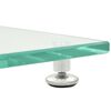 vidaXL Speaker Stands 2 pcs Tempered Glass 2 Pillars Design Silver