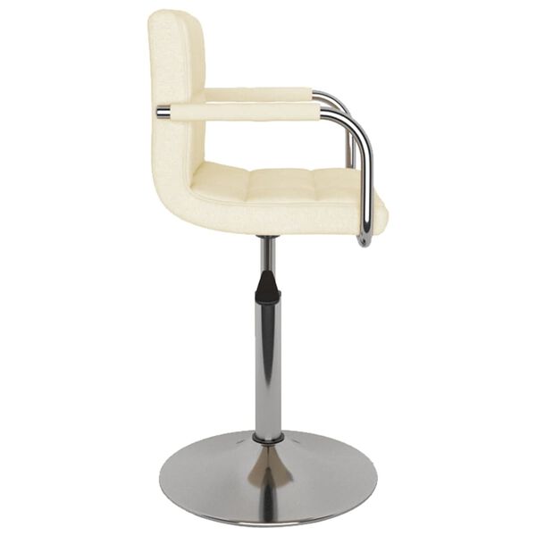 vidaXL Dining Chair Cream Fabric