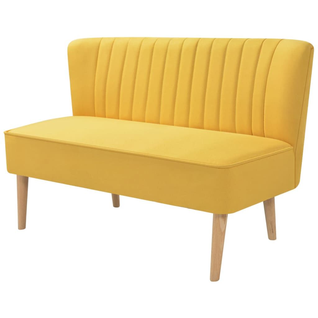 vidaXL Sofa Fabric 117x55.5x77 cm Yellow