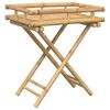vidaXL Folding Tray Table 60x40x68 cm Bamboo