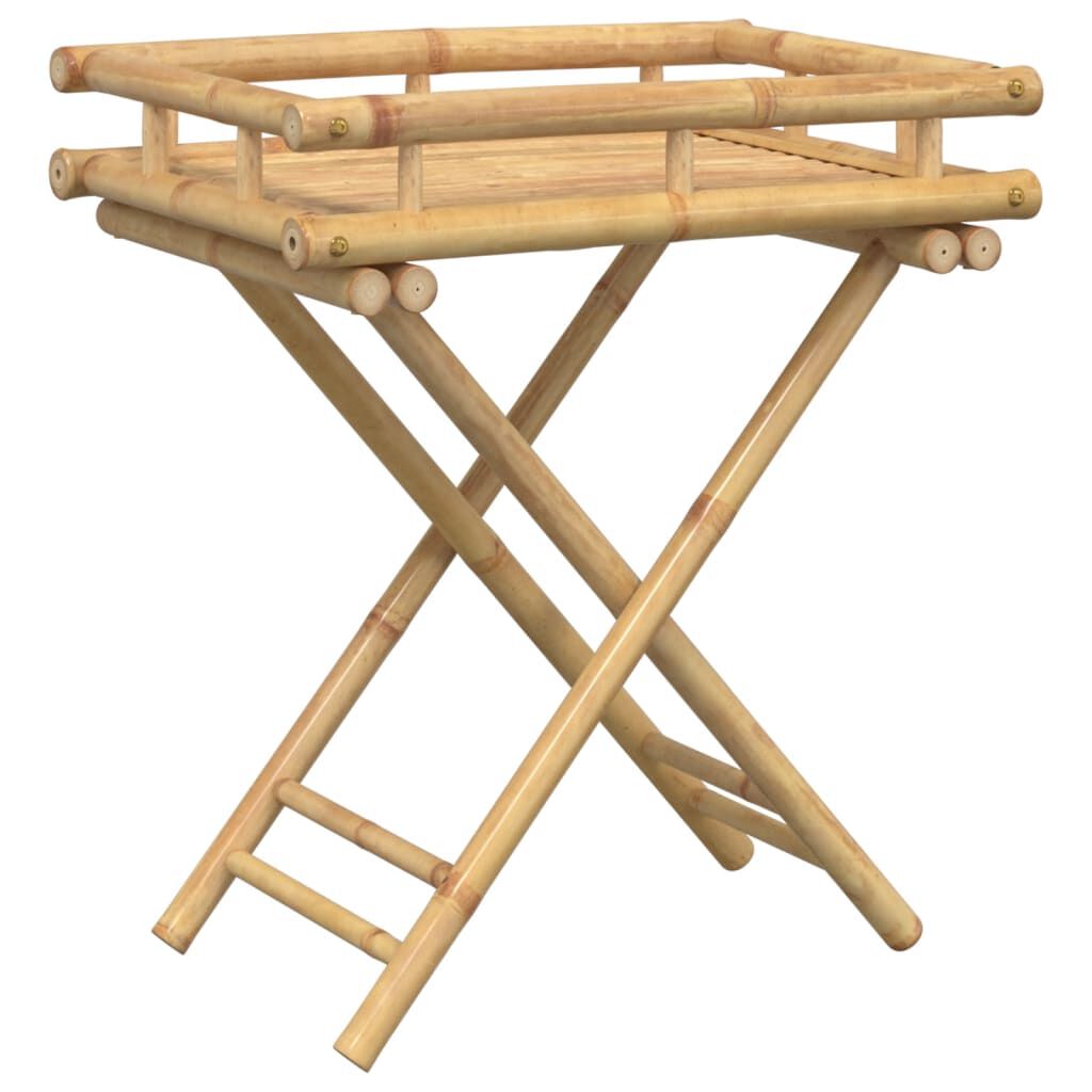 vidaXL Folding Tray Table 60x40x68 cm Bamboo