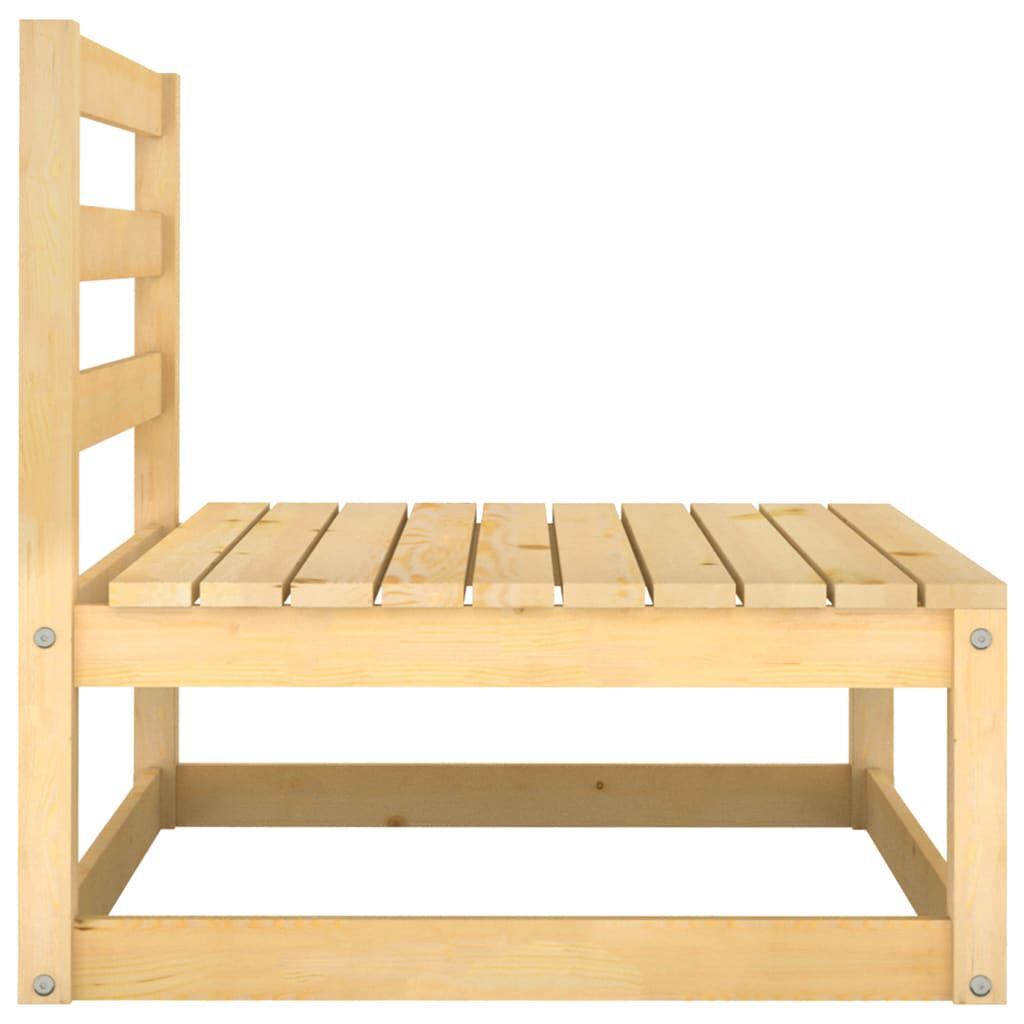 vidaXL 3 Piece Garden Lounge Set with Cushions Solid Pinewood