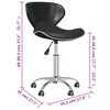 vidaXL Swivel Dining Chairs 6 pcs Black Faux Leather