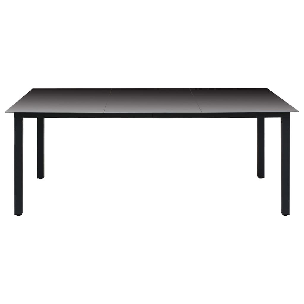 vidaXL 9 Piece Garden Dining Set Black