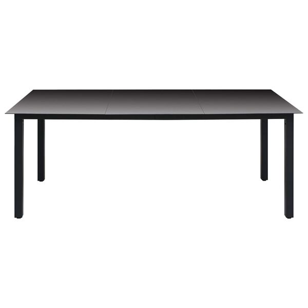 vidaXL 9 Piece Garden Dining Set Black