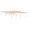 vidaXL Bed Frame without Mattress White Solid Wood 160x200 cm