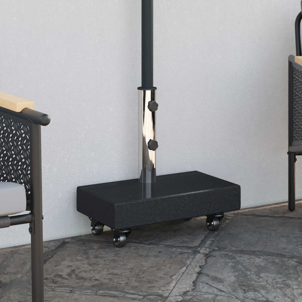 vidaXL Umbrella Base Black 45x25x8 cm Granite