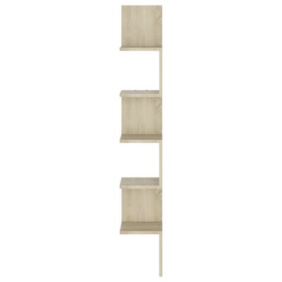 vidaXL Wall Corner Shelf Sonoma Oak 20x20x127.5 cm Engineered Wood, sonoma oak vidaXL Wall Corner Shelf Sonoma Oak 20x20x127.5 cm Engineered Wood